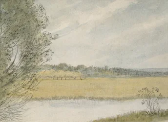 Christ Church Meadows (akvarel přes grafit, na papíře)